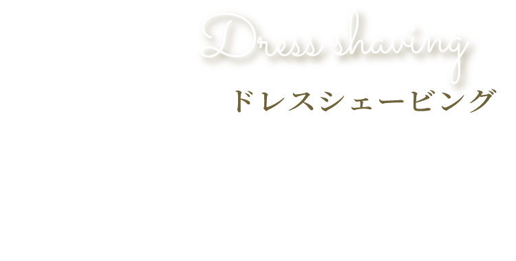 Trial bridal shaveドレスシェービング