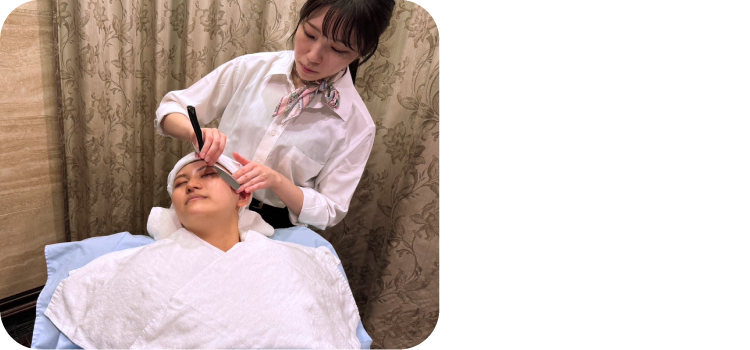 古い角質まで落とす本格シェービング画像