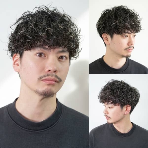 無造作ツイストスパイラルパーマショート
