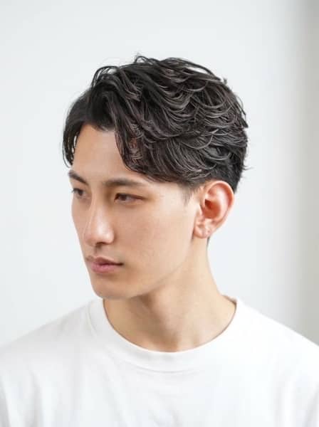 韓国風カルマパーマ×センターパート