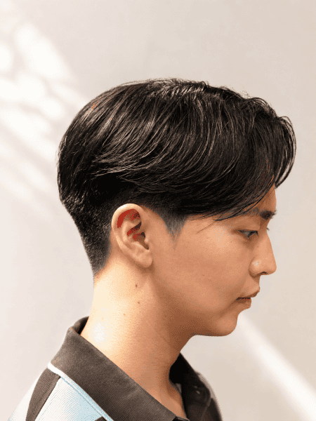 曲がる縮毛矯正 ナチュラルセンターパート