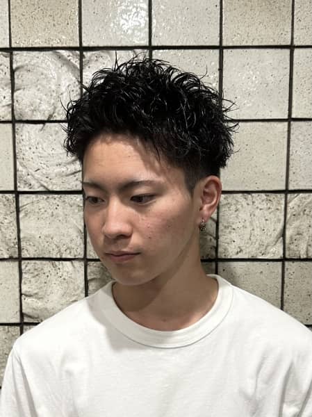 ショートパーマ スパイキーショート