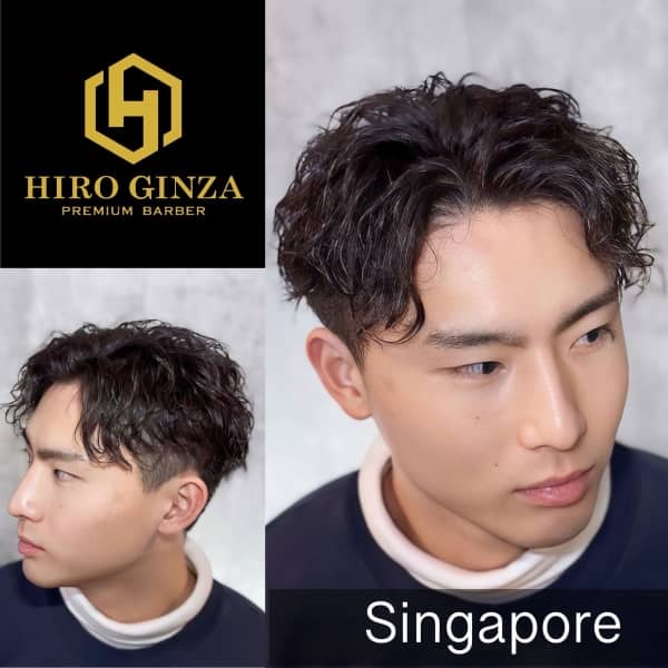 Undercut style with perm