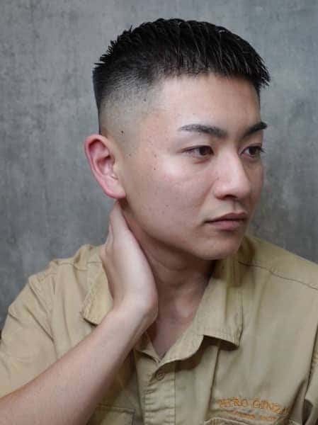 男らしさ全開！クロップ×スキンフェード