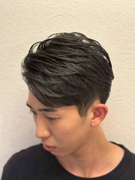 短めセンターパート