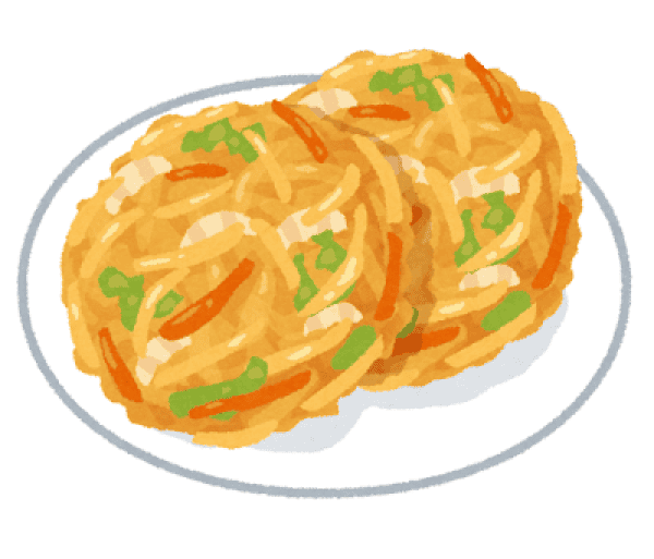 かき揚げ、僕は江ノ島のしらすのかき揚げが好きです。