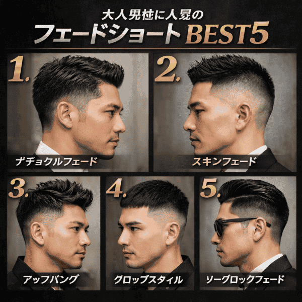 大人男性に人気のフェードショートBEST5