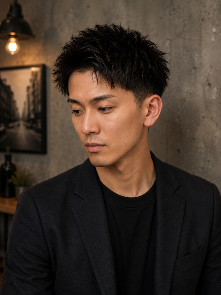 清潔感と色気を両立。フェード×パーマスタイル