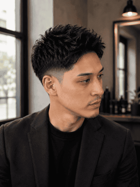 清潔感と色気を纏う。大人のフェード×アップバング