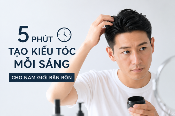 hỉ 5 phút mỗi sáng – Bí quyết tạo kiểu tóc nhanh cho nam giới bận rộn