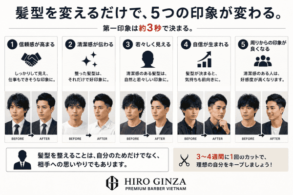 第一印象は3秒。髪型だけで変わる5つのこと
